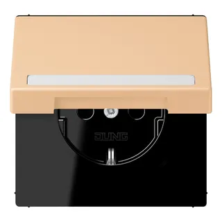 Jung SCHUKO Steckdose, 16 A 250 V ~, mit Schriftfeld, Serie LS, terre s LC1520BFNAKL237
