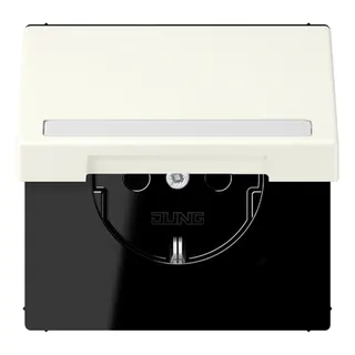 Jung SCHUKO Steckdose, 16 A 250 V ~, mit Schriftfeld, Serie LS, blanc i LC1520BFNAKL245