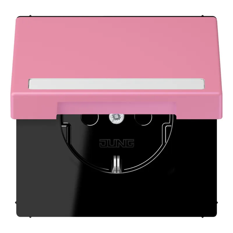 Jung SCHUKO Steckdose, 16 A 250 V ~, mit Schriftfeld, Serie LS, rose vi LC1520BFNAKL246