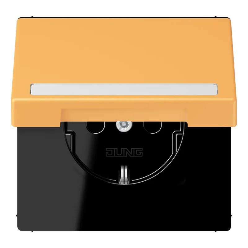 Jung SCHUKO Steckdose, 16 A 250 V ~, mit Schriftfeld, Serie LS, ocre ja LC1520BFNAKL254