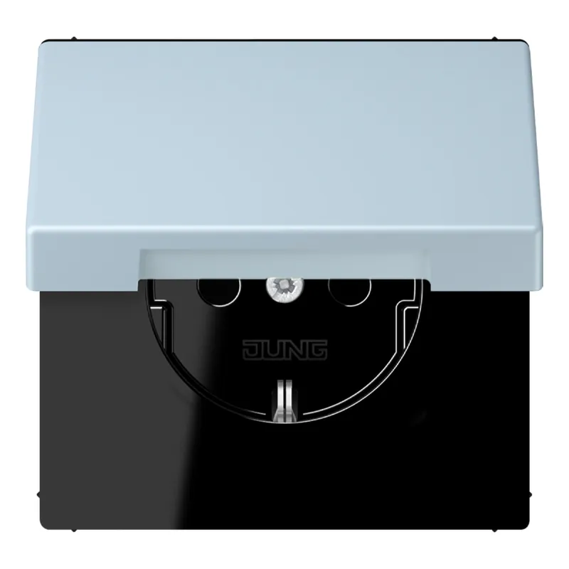 Jung SCHUKO Steckdose, 16 A 250 V ~, Klappdeckel, Serie LS, outremerclair LC1520BFKL208