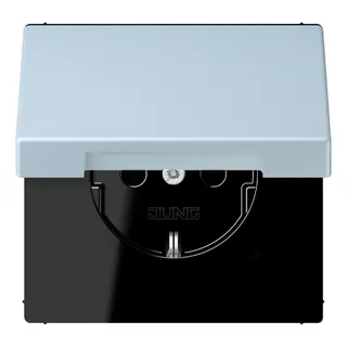 Jung SCHUKO Steckdose, 16 A 250 V ~, Klappdeckel, Serie LS, outremerclair LC1520BFKL208
