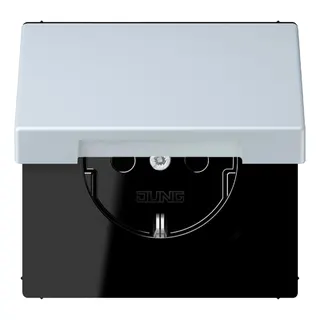 Jung SCHUKO Steckdose, 16 A 250 V ~, Klappdeckel, Serie LS, outremer pale LC1520BFKL209
