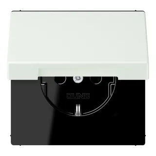Jung SCHUKO Steckdose, 16 A 250 V ~, Klappdeckel, Serie LS, outremer gris LC1520BFKL210