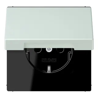 Jung SCHUKO Steckdose, 16 A 250 V ~, Klappdeckel, Serie LS, céruléen pale LC1520BFKL215