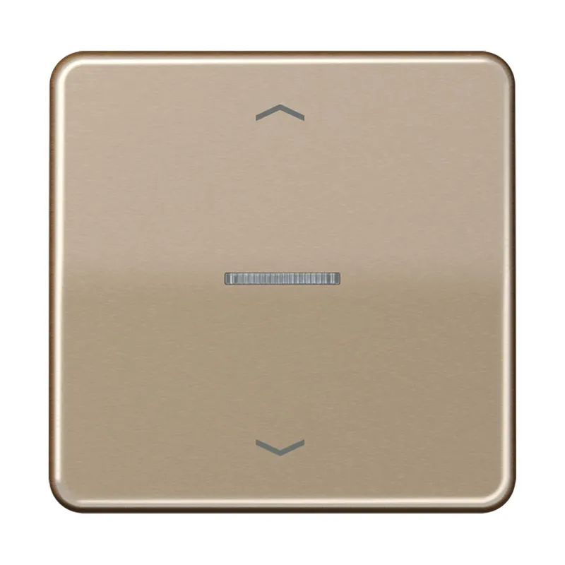 Jung HOME Taster 1fach, mit Pfeilsymbolen, Aluminium eloxiert, Serie CD, gold-bronze BTCD17101PGB