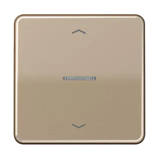 Jung HOME Taster 1fach, mit Pfeilsymbolen, Aluminium eloxiert, Serie CD, gold-bronze BTCD17101PGB
