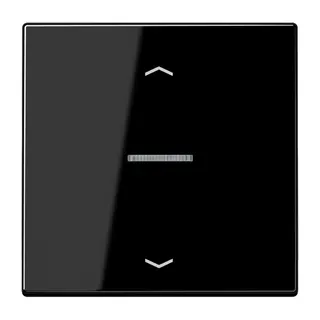 Jung HOME Taster 1fach, mit Pfeilsymbolen, Duroplast, Serie LS, schwarz BTLS17101PSW
