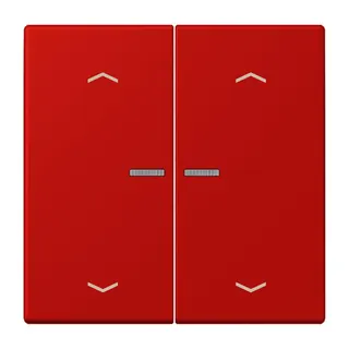 Jung HOME Taster 2fach, mit Pfeilsymbolen, Serie LS, rouge vermillon 31 BTLC17102P227