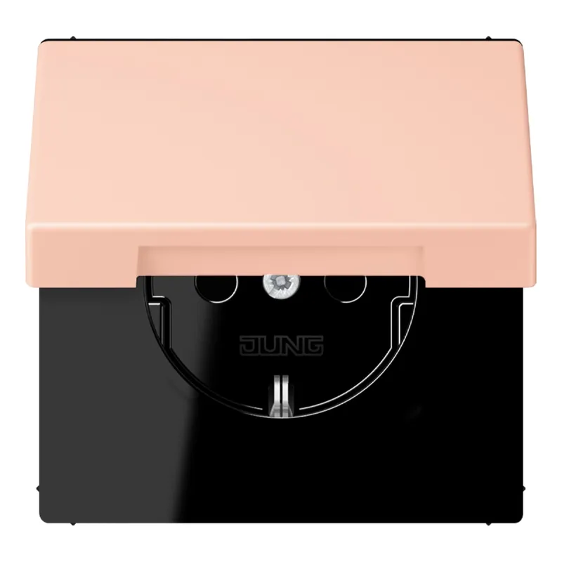 Jung SCHUKO Steckdose, 16 A 250 V ~, Klappdeckel, Serie LS, l'ocre rouge clair LC1520BFKL234