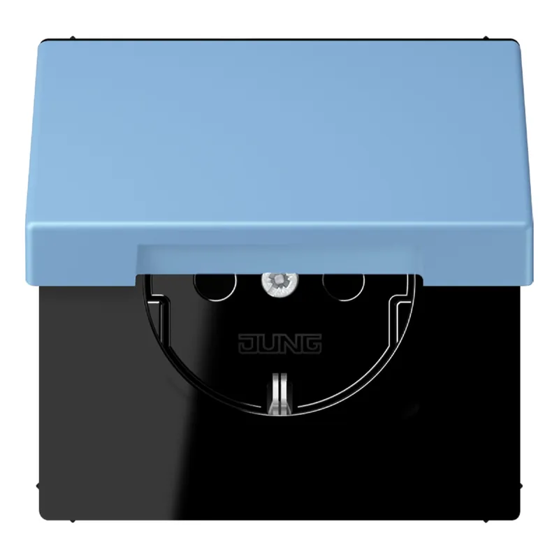 Jung SCHUKO Steckdose, 16 A 250 V ~, Serie LS, bleu céruléen 59 LC1520BFKIKL256