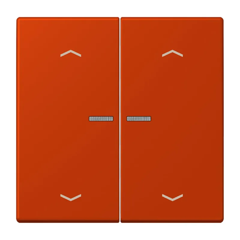 Jung HOME Taster 2fach, mit Pfeilsymbolen, Serie LS, rouge vermillon 59 BTLC17102P244