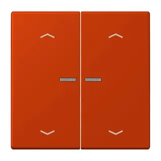 Jung HOME Taster 2fach, mit Pfeilsymbolen, Serie LS, rouge vermillon 59 BTLC17102P244