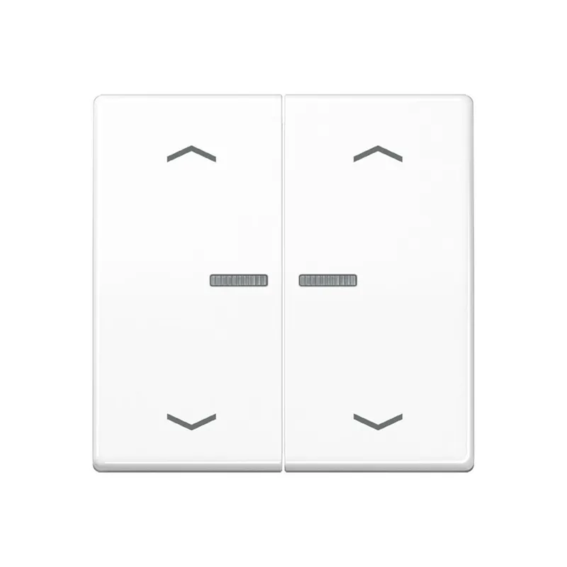 Jung HOME Taster 2fach, mit Pfeilsymbolen, Duroplast, Serie AS, alpinweiß BTAS17102PWW
