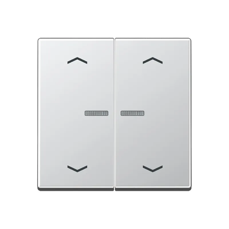 Jung HOME Taster 2fach, mit Pfeilsymbolen, Serie A, aluminium BTA17102PAL