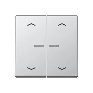 Jung HOME Taster 2fach, mit Pfeilsymbolen, Serie A, aluminium BTA17102PAL