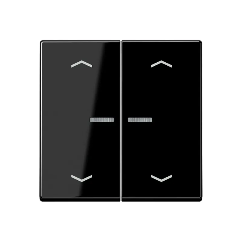 Jung HOME Taster 2fach, mit Pfeilsymbolen, Duroplast, Serie A, schwarz BTA17102PSW