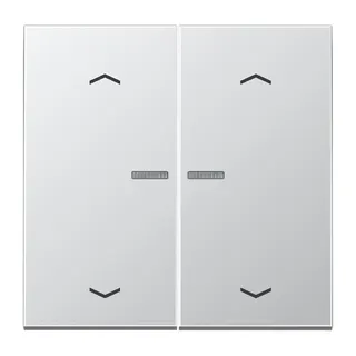 Jung HOME Taster 2fach, mit Pfeilsymbolen, Serie LS, Aluminium BTAL17102P