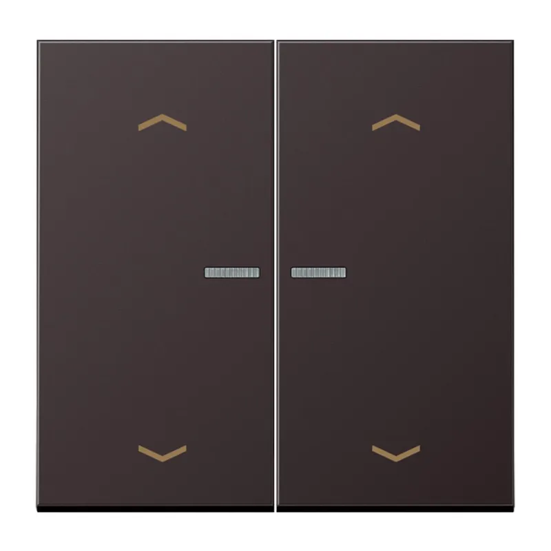Jung HOME Taster 2fach, mit Pfeilsymbolen, Aluminium lackiert, Serie LS, dark (lackiertes Aluminium) BTAL17102PD