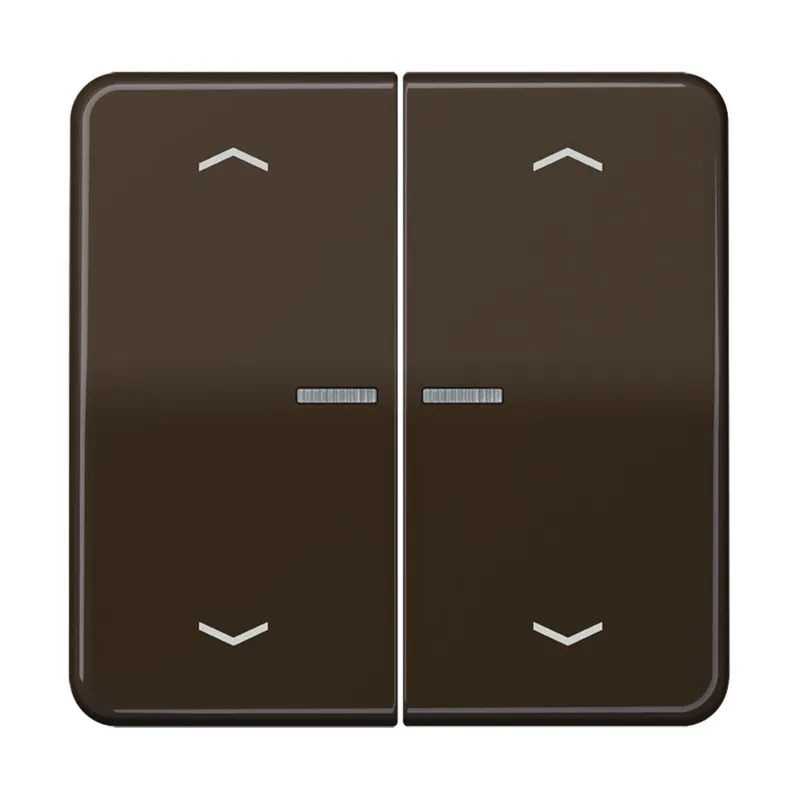Jung HOME Taster 2fach, mit Pfeilsymbolen, Duroplast, Serie CD, braun BTCD17102PBR