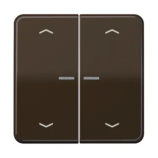 Jung HOME Taster 2fach, mit Pfeilsymbolen, Duroplast, Serie CD, braun BTCD17102PBR
