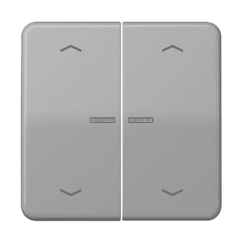 Jung HOME Taster 2fach, mit Pfeilsymbolen, Duroplast, Serie CD, grau BTCD17102PGR