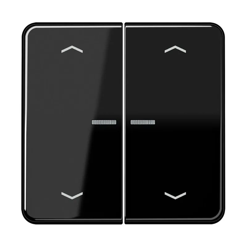 Jung HOME Taster 2fach, mit Pfeilsymbolen, Duroplast, Serie CD, schwarz BTCD17102PSW