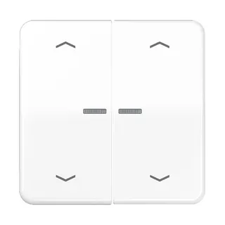 Jung HOME Taster 2fach, mit Pfeilsymbolen, Duroplast, Serie CD, alpinweiß BTCD17102PWW