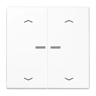 Jung HOME Taster 2fach, mit Pfeilsymbolen, Duroplast, Serie LS, alpinweiß BTLS17102PWW