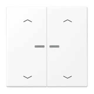Jung HOME Taster 2fach, mit Pfeilsymbolen, Serie LS, schneeweiß matt BTLS17102PWWM