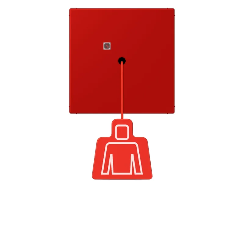 Jung Notrufsystem Zugtaster, Serie LS, rouge vermillon 31 NRSLC0834ZT227