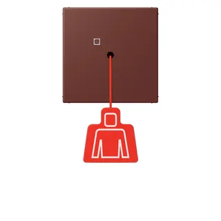 Jung Notrufsystem Zugtaster, Serie LS, terre sienne br?lée 31 NRSLC0834ZT235