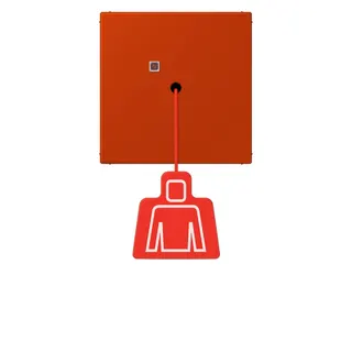 Jung Notrufsystem Zugtaster, Serie LS, rouge vermillon 59 NRSLC0834ZT244