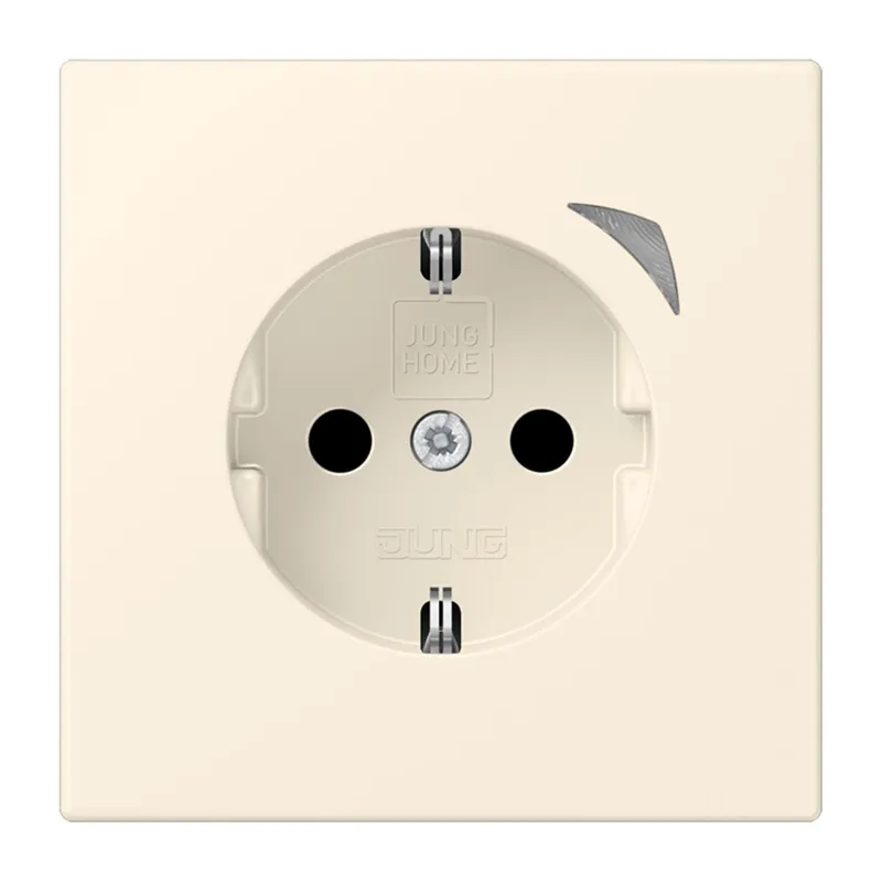 Jung HOME SCHUKO® Steckdose, 16 A 250 V ~, Energy, Schraubklemmen, mit Funktionsanzeige, SAFETY+, Thermoplast BTLC1521SE245