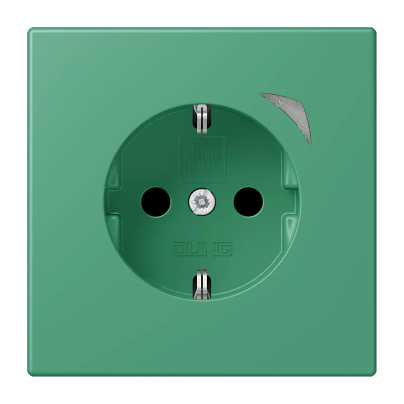Jung HOME SCHUKO® Steckdose, 16 A 250 V ~, Energy, Schraubklemmen, mit Funktionsanzeige, SAFETY+, Thermoplast BTLC1521SE250