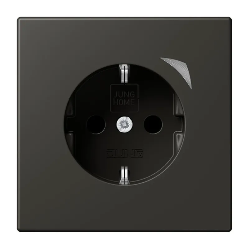 Jung HOME SCHUKO® Steckdose, 16 A 250 V ~, Energy, Schraubklemmen, mit Funktionsanzeige, SAFETY+, Thermoplast BTLC1521SE259