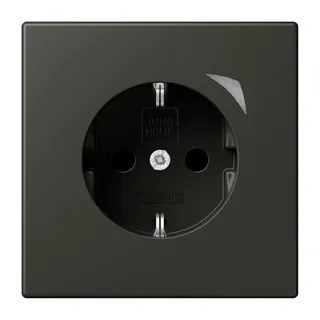 Jung HOME SCHUKO® Steckdose, 16 A 250 V ~, Schraubklemmen, mit Funktionsanzeige, SAFETY+, Thermoplast lackiert BTLC1521S259