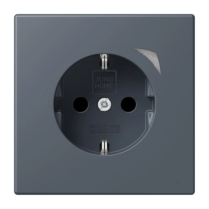 Jung HOME SCHUKO® Steckdose, 16 A 250 V ~, Schraubklemmen, mit Funktionsanzeige, SAFETY+, Thermoplast lackiert BTLC1521S262