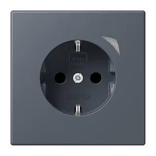 Jung HOME SCHUKO® Steckdose, 16 A 250 V ~, Energy, Schraubklemmen, mit Funktionsanzeige, SAFETY+, Thermoplast BTLC1521SE262