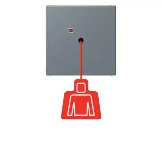 Jung Notrufsystem Zugtaster, Serie LS, gris 59 NRSLC0834ZT251
