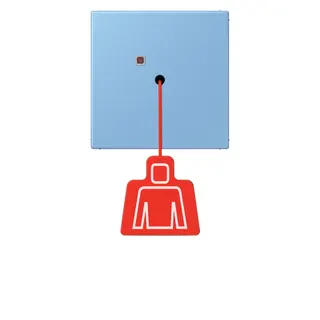 Jung Notrufsystem Zugtaster, Serie LS, bleu céruléen 59 NRSLC0834ZT256