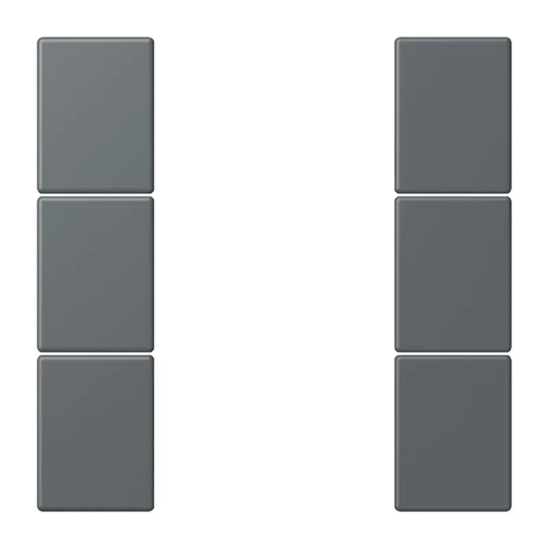 Jung Tastensatz 3fach, F50, Serie LS, gris foncé 31 LC503TSA202