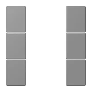 Jung Tastensatz 3fach, F50, Serie LS, gris 31 LC503TSA203