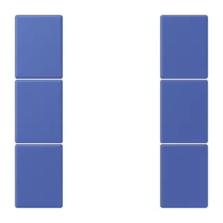 Jung Tastensatz 3fach, F50, Serie LS, bleu outremer 31 LC503TSA206