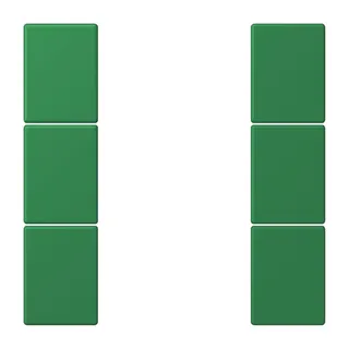 Jung Tastensatz 3fach, F50, Serie LS, vert foncé LC503TSA219