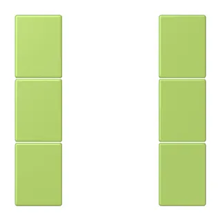 Jung Tastensatz 3fach, F50, Serie LS, vert clair LC503TSA221