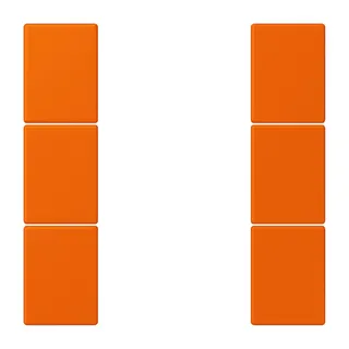 Jung Tastensatz 3fach, F50, Serie LS, orange LC503TSA224