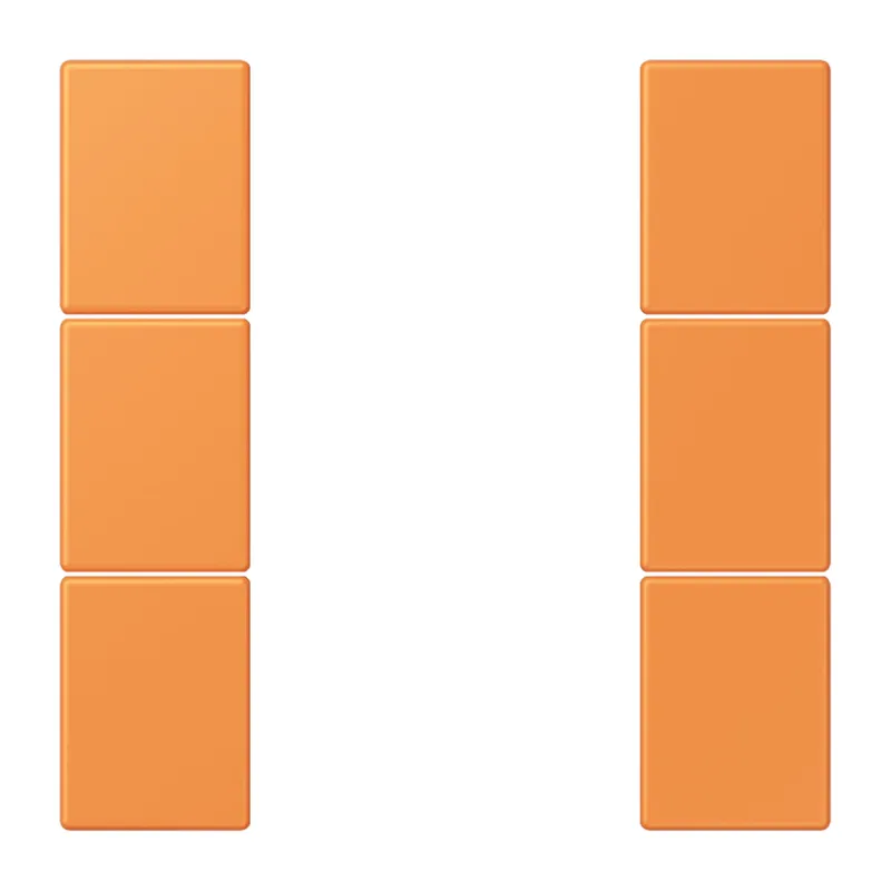 Jung Tastensatz 3fach, F50, Serie LS, orange clair LC503TSA225