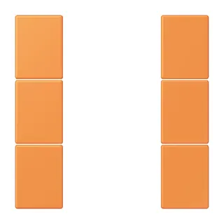 Jung Tastensatz 3fach, F50, Serie LS, orange clair LC503TSA225