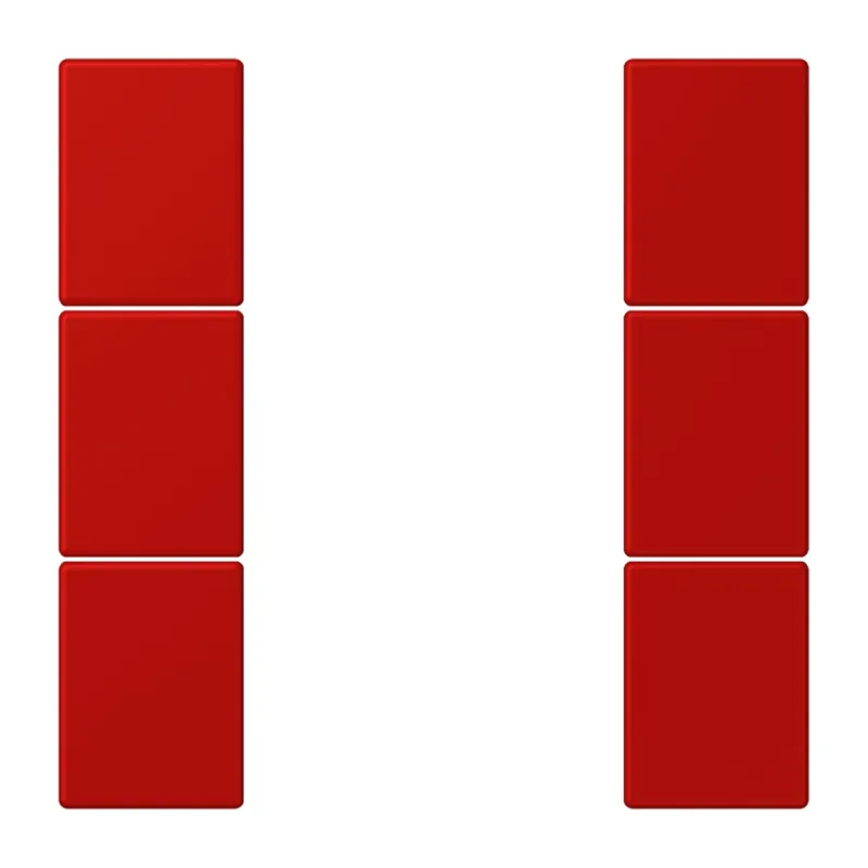 Jung Tastensatz 3fach, F50, Serie LS, rouge vermillon 31 LC503TSA227